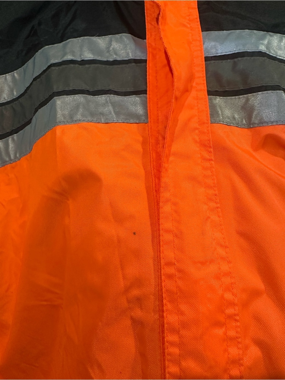 Harley-Davidson Orange and Black Reflective Rain Jacket & Overalls with Bag - Picture 9 of 16